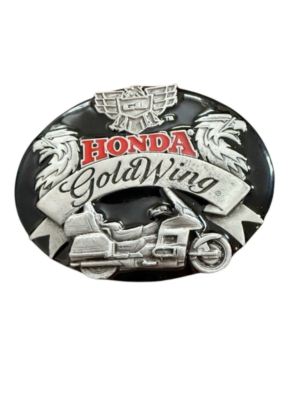 Vintage Siskiyou Honda Gold Wing Motorcycle Pewter Belt Buckle Made In USA RARE